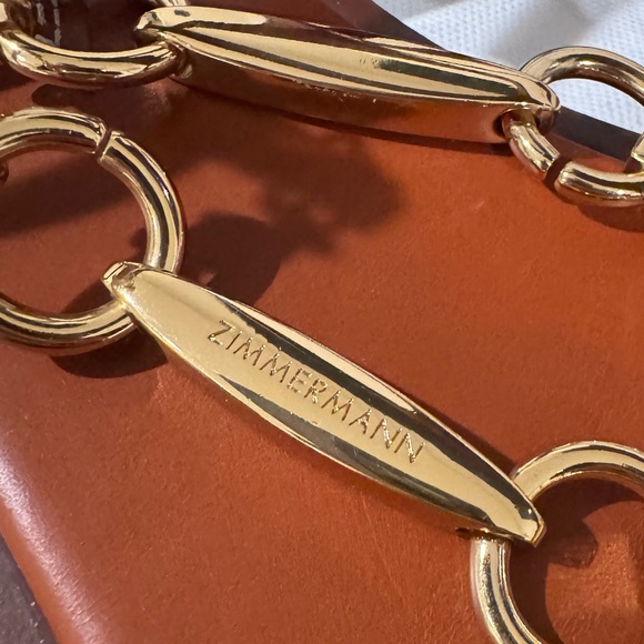 Zimmermann Wild Thong with Gold Ankle Bracelet Pecan size 39 - Picture 8 of 11